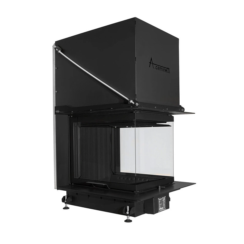 Kamin na drva CRYSTAL 3D - Trostrano staklo sa podizanjem - A.caminetti