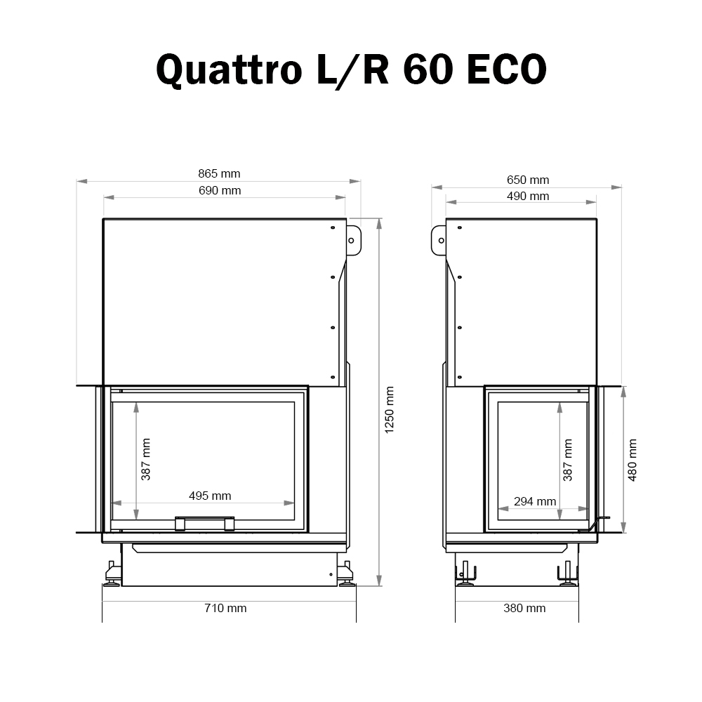 Tehnički crtež A.caminetti Quattro 60 ECO