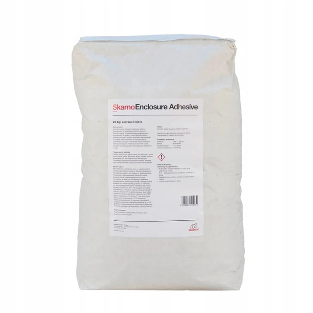 Skamol lepak za kalcijum-silikatne ploče odlikuje se visokom efikasnošću, propustljivošću vodene pare, prianjanjem na podlogu i Skamol ploče, kao i visokom obradljivošću i optimalnim fizičkim svojstvima.