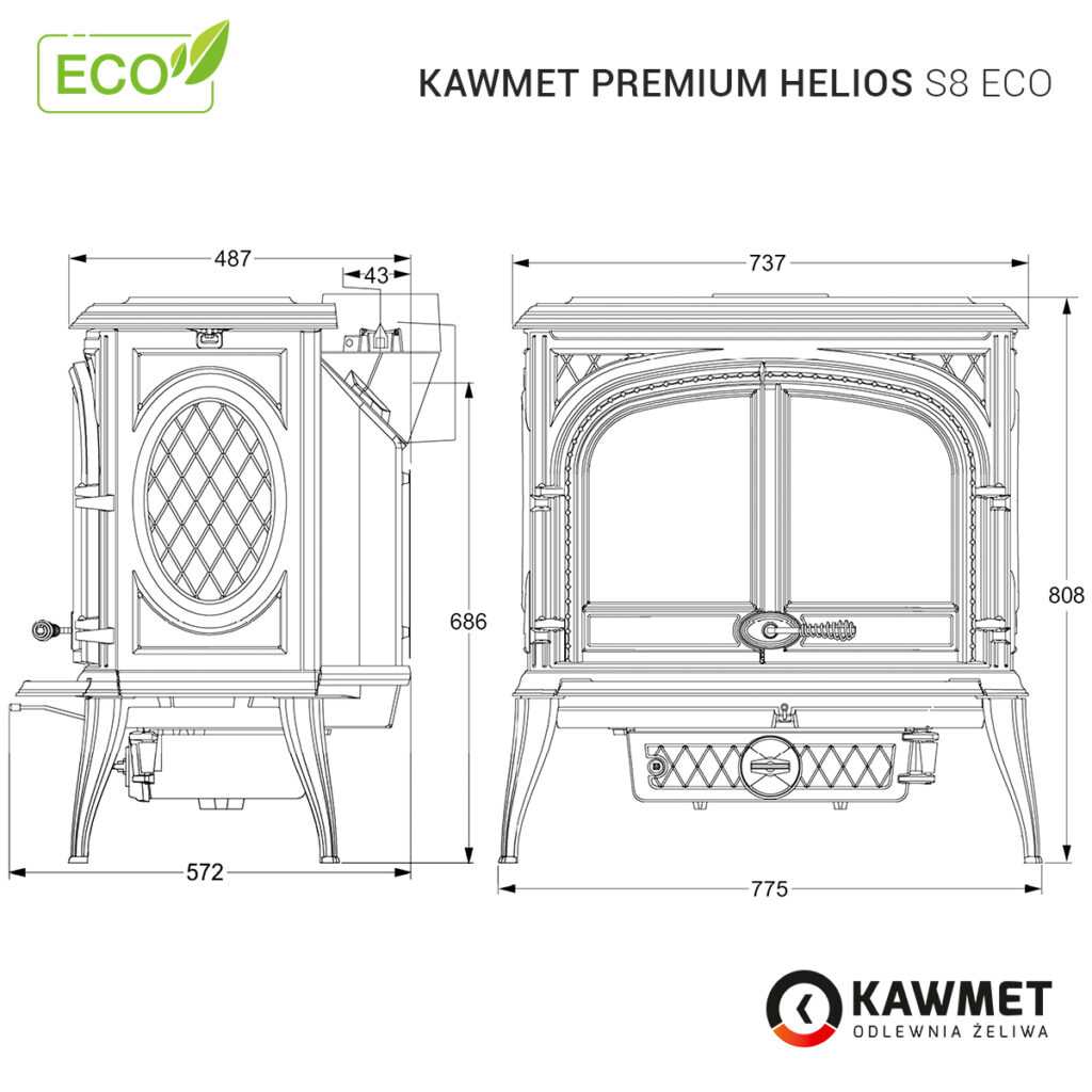 Tehnički crtež KAWMET Premium HELIOS S8 ECO
