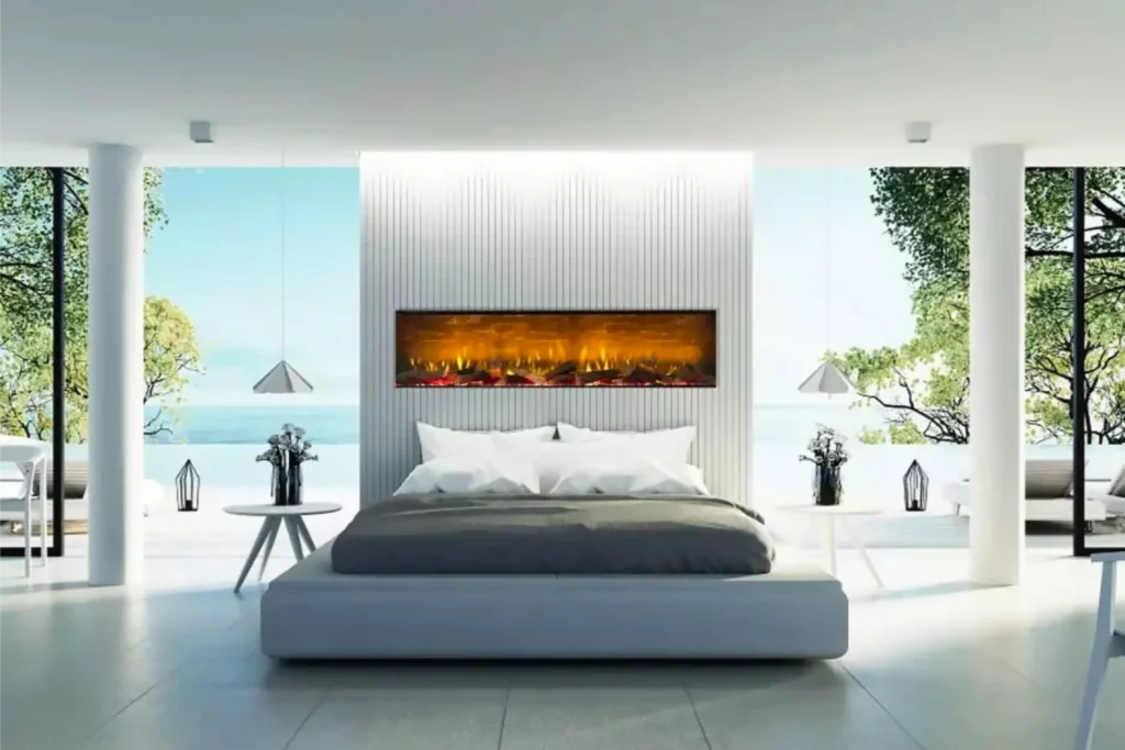 Električni kamin Dimplex Vivente Plus u spavaćoj sobi