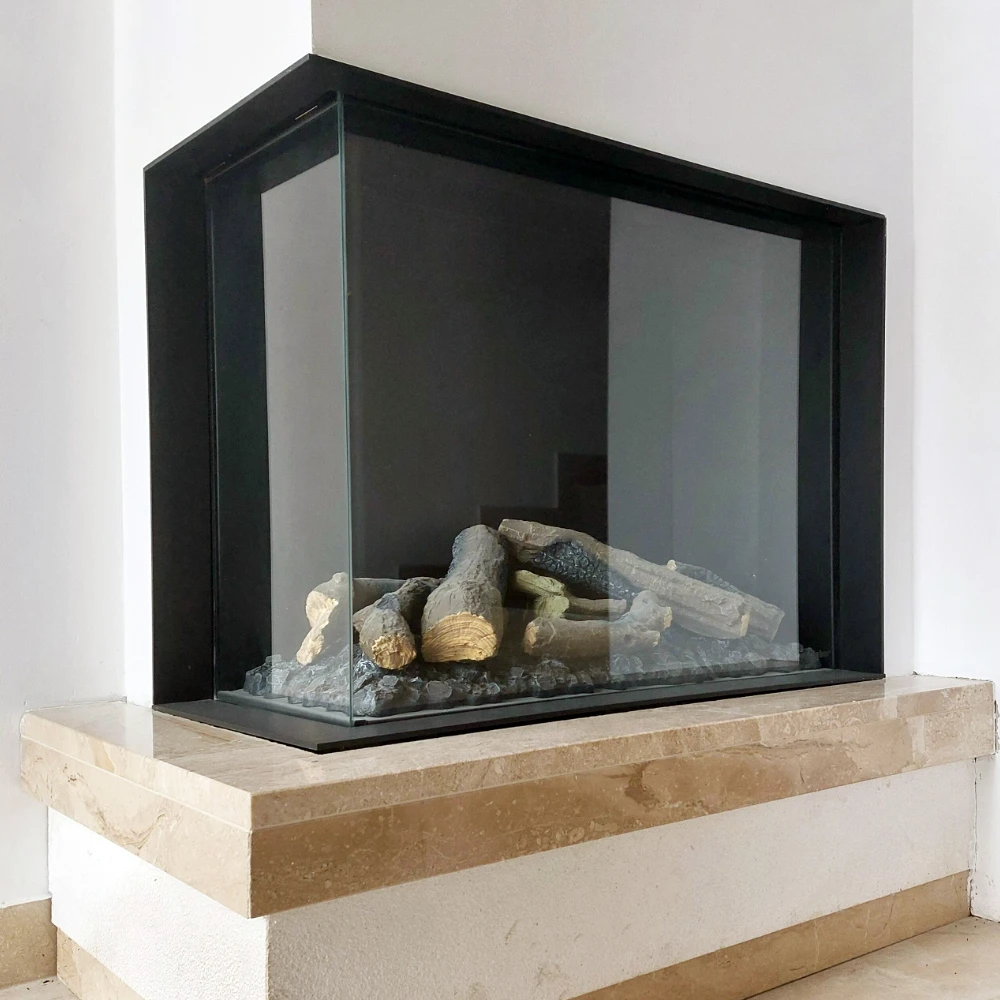 Električni kamin E matrix 800/650-II L - Dimplex je fantastična imitacija kamina sa prednjim i bočnim staklom