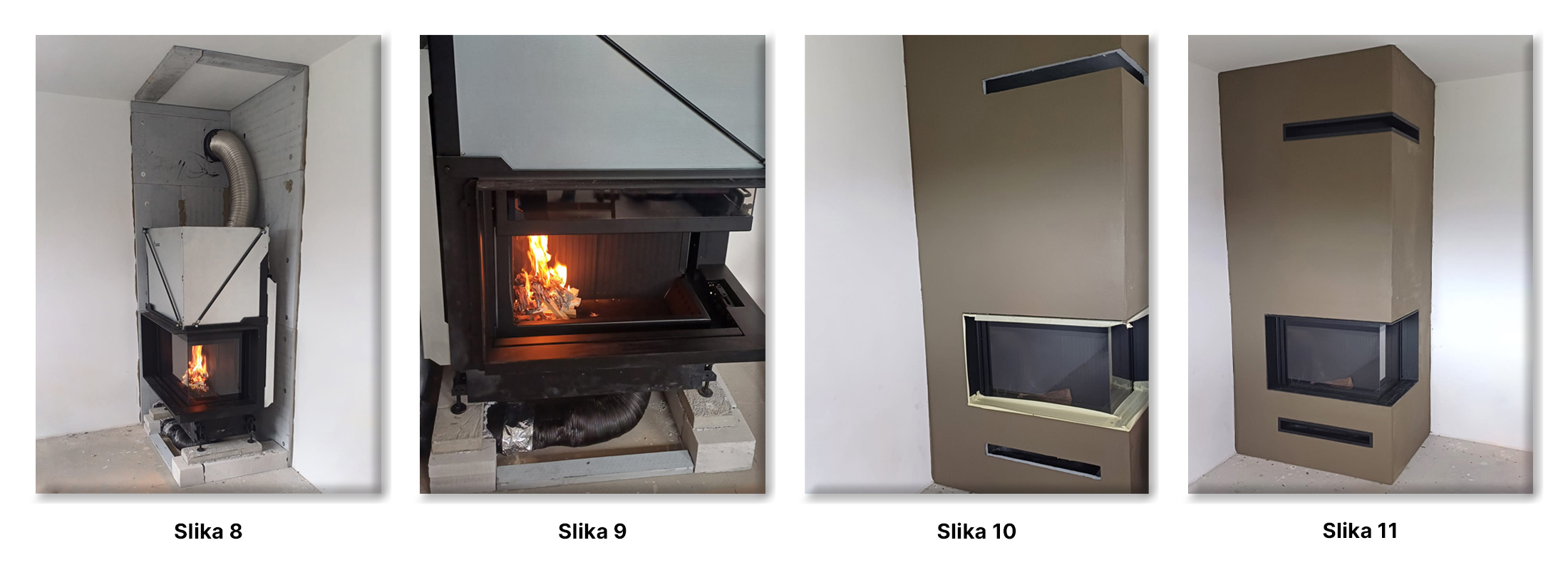 Ugradnja desnog kutnog kamina Quattro 70 u okolici Zaprešića - koraci 8-11