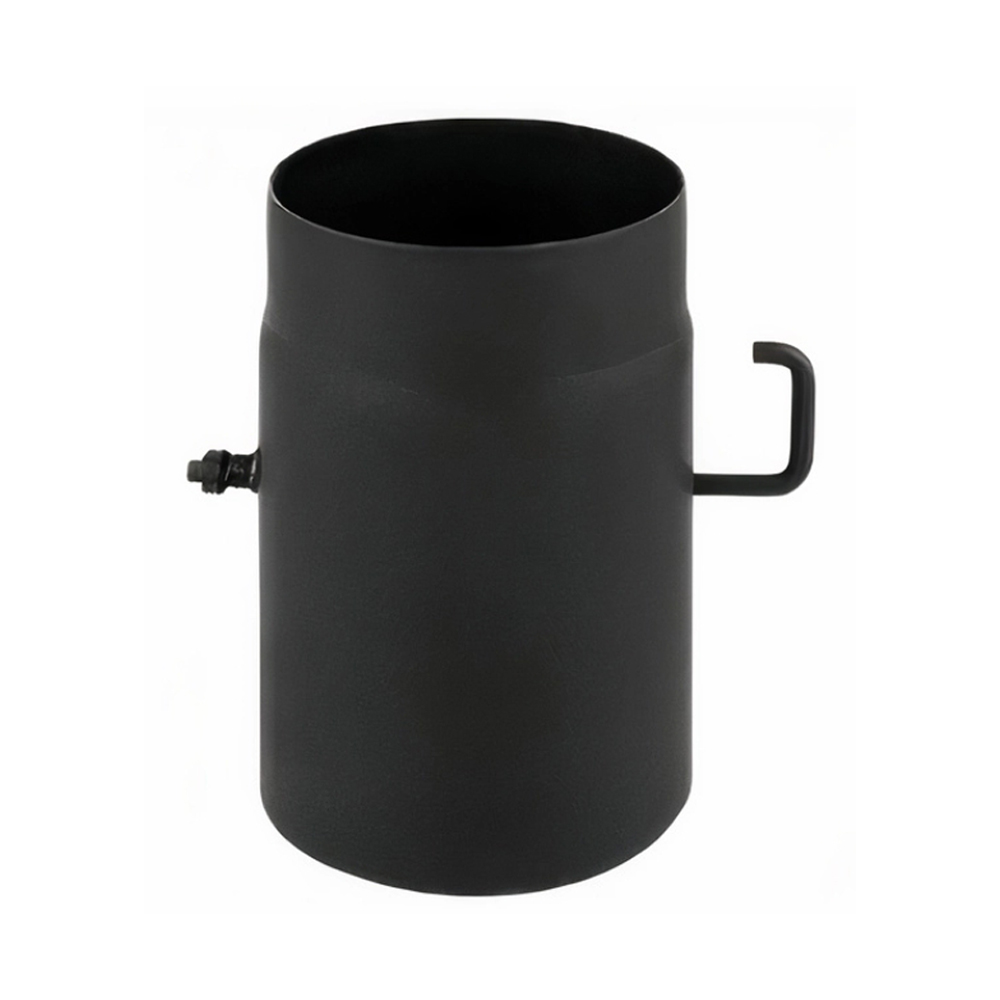 Dimovodna cev s klapnom kratka ručka, čelik 2mm, Darco