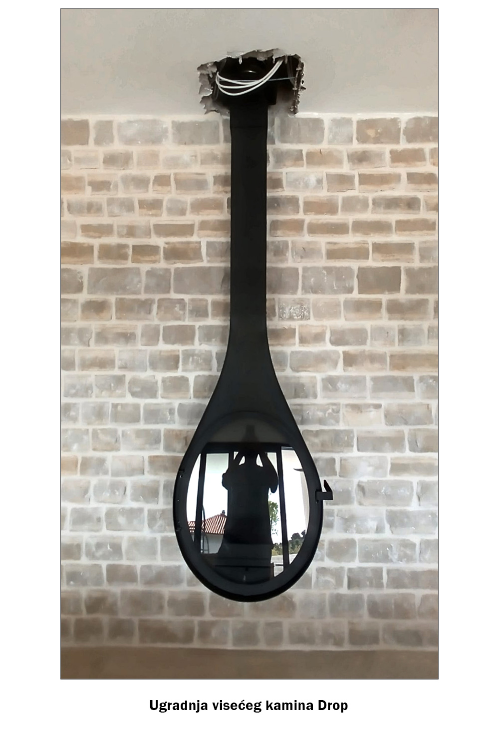 Ugradnja lijevog kutnog kamina Trent - NORDflam u Bregani