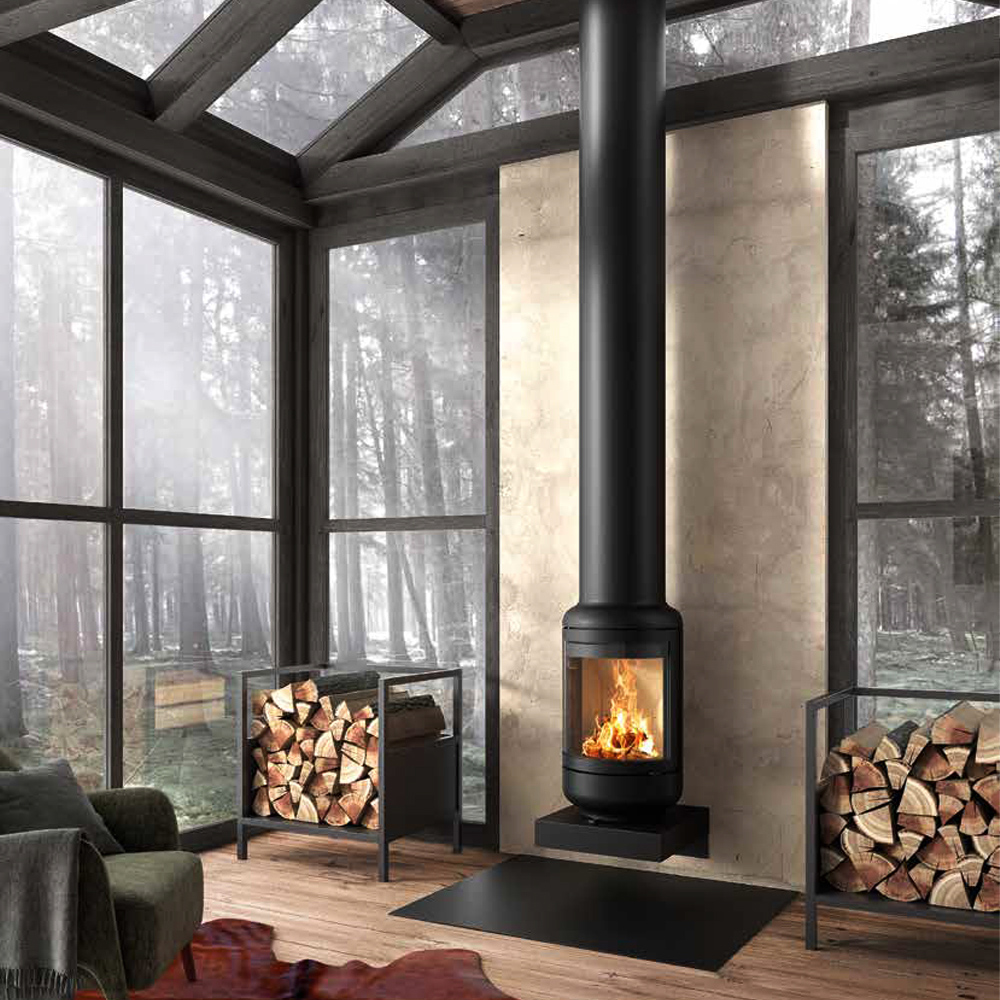 Viseći kamin na drva Vesta Frontal sa katalizatorom - Rocal