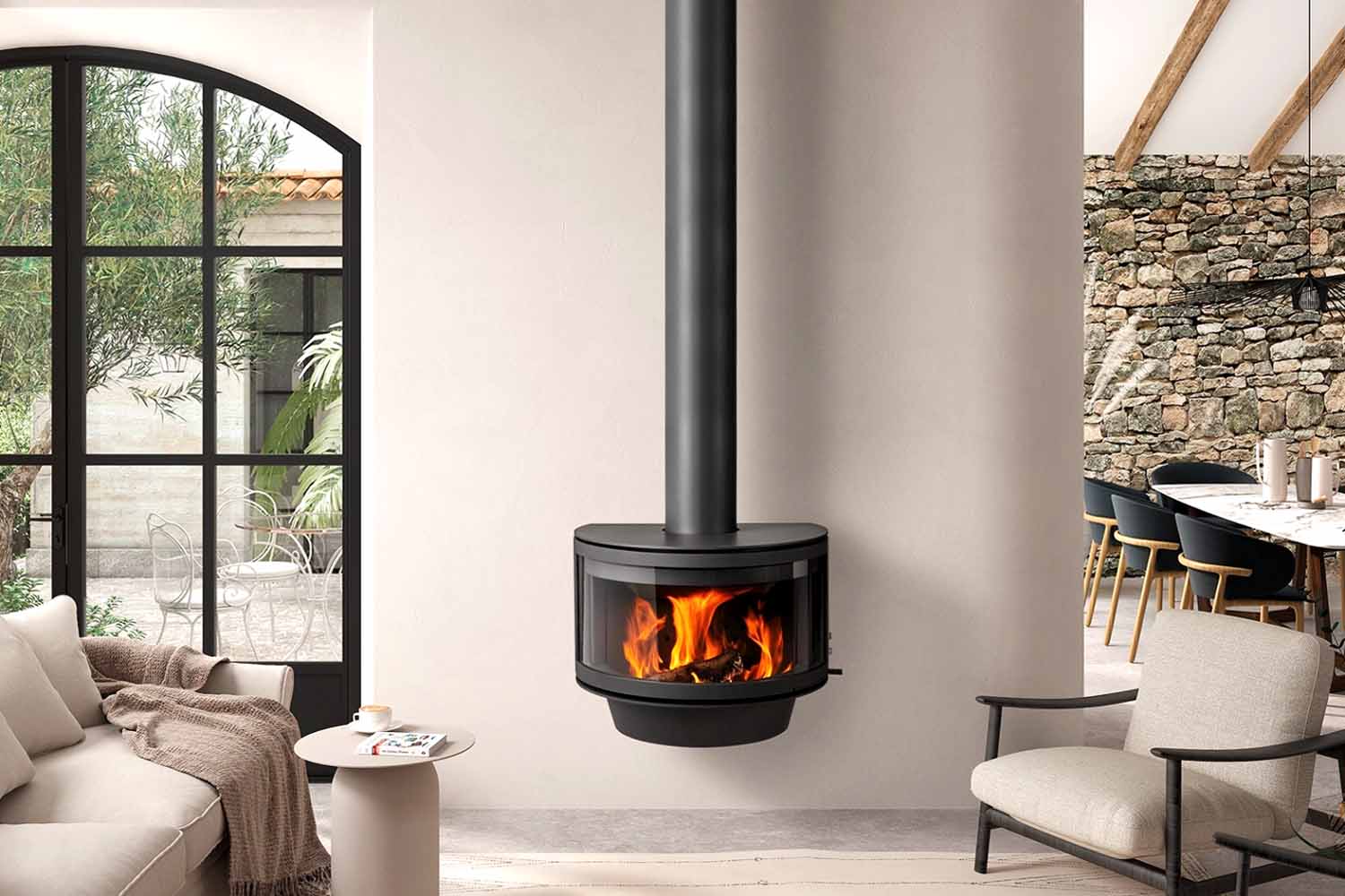 Viseći kamin Ronde Frontal - Rocal