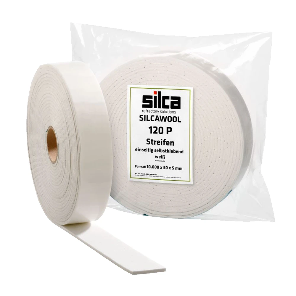 SILCAWOOL 120 je samolepljiva keramička traka sa jednostranom organskom samolepljivom folijom koja omogućava bržu i jednostavniju ugradnju.